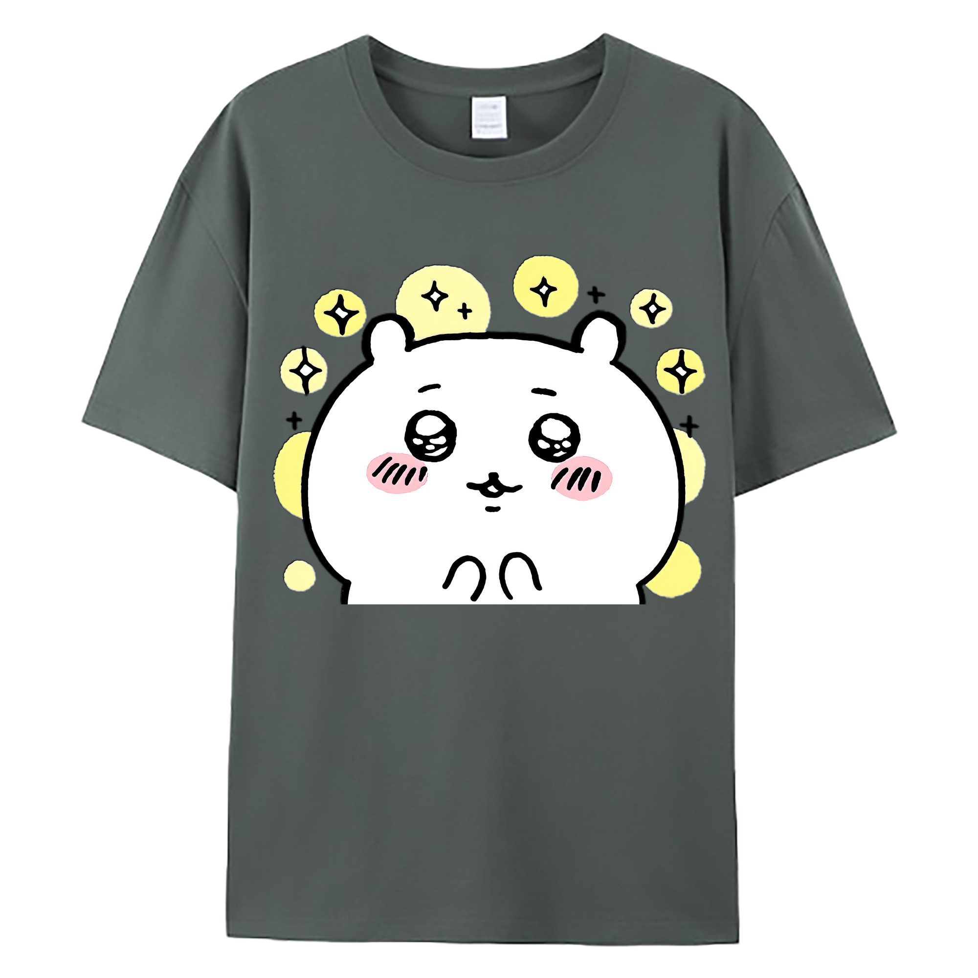 （画像用） ちいかわ ちいかわ Chii-kawa chiikawa 綿100％ メンズ半袖Tシャツ｜肌触りやわらか＆通気性